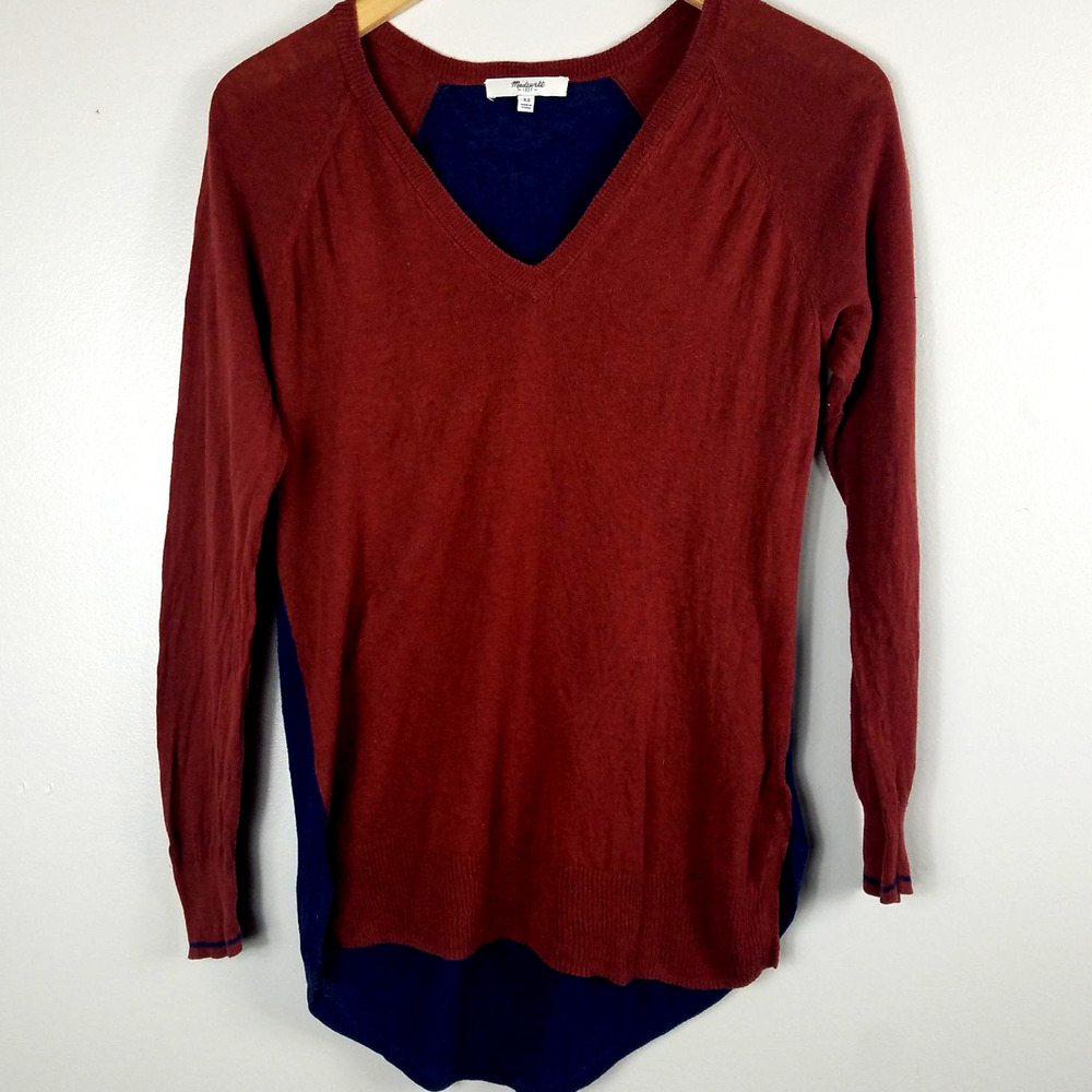 Madewell Womens Linen Blend V Neck Sweater Size XS